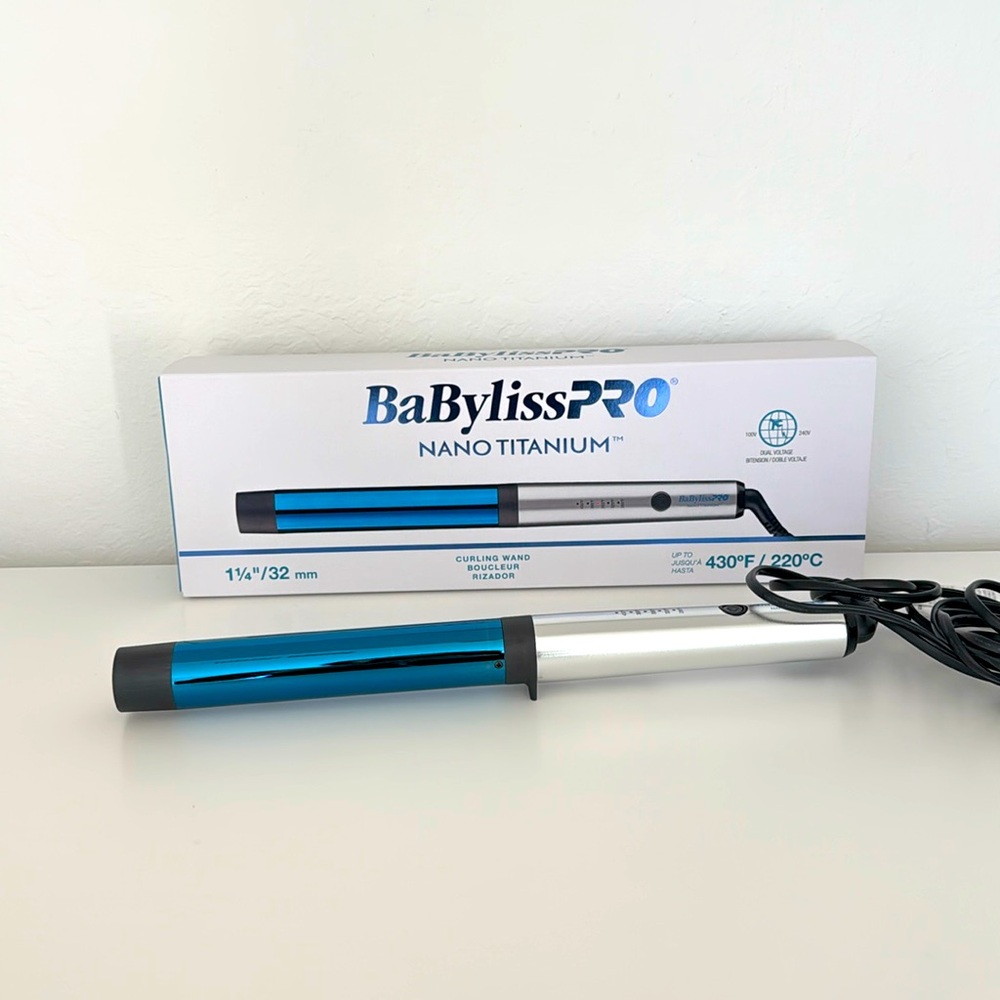 BaBylissPro Nano Titanium Curling Wand 1.25”